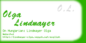 olga lindmayer business card